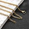 Ion Plating(IP) 304 Stainless Steel Curb Chain Necklaces NJEW-H492-01G-5
