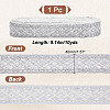 Polyester Rhombus Embroidery Lace Trim OCOR-WH0090-83B-2