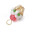 Glass Seed Beaded Cupcake Pendants PALLOY-MZ00581-05-4