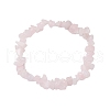 Natural Rose Quartz Chip Beaded Stretch Bracelets for Women Men BJEW-JB10647-02-1