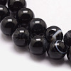 Natural Black Agate Bead Strands X-G-K166-13-8mm-05-3