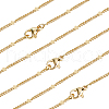 Beebeecraft 6Pcs Brass Star Link Chain Necklaces Set for Women NJEW-BBC0001-04-1