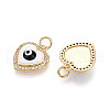 Brass Micro Pave Cubic Zirconia Charms KK-N257-18G-2
