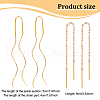 ANATTASOUL 4 Pairs 4 Style Stainless Steel Chain Tassel Ear Threads EJEW-AN0002-91-2
