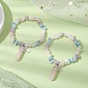 2Pcs 2 Style Natural Mixed Gemstone Chips Stretch Bracelets Set BJEW-JB11066-2