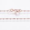 Eco-Friendly Rack Plating Brass Chain Necklaces MAK-G002-10RG-A-FF-1
