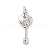 Brass Micro Pave Cubic Zirconia Pendants KK-C012-11P-1