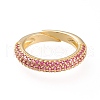 Adjustable Brass Micro Pave Cubic Zirconia Cuff Rings RJEW-L098-007C-G-1