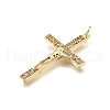 Brass Micro Pave Cubic Zirconia Pendants KK-Z100-25G-2