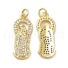 Brass Micro Pave Cubic Zirconia Pendants KK-E068-VB089-1