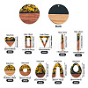  20Pcs 10 Styles Resin & White Wood Pendants RESI-TA0002-67B-3