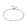 304 Stainless Steel Paperclip Chain Bracelet for Men Women BJEW-E031-03P-04-1