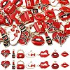 35Pcs 7 Styles Alloy Enamel Pendants FIND-YW0004-95-1