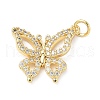 Brass Micro Pave Cubic Zirconia Pendants KK-D357-36G-1