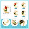  16Pcs 4 Colors Alloy Enamel Pendants ENAM-TA0002-29-4