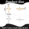 Unicraftale 40Pcs 2 Colors 304 Stainless Steel Pendants FIND-UN0004-04-2