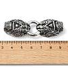 Tibetan Style 304 Stainless Steel Spring Gate Rings FIND-Z046-06AS-07-4