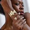 Flower Alloy Cuff Bangles & Cuff Rings Sets FS-WG9C22C-01-2