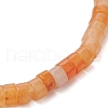 Natural Red Aventurine Beads Stretch Bracelets for Men Women BJEW-JB11670-02-4