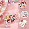 42Pcs 21 Colors Oval Silicone Focal Beads SIL-TA0001-69-5