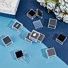 Olycraft 24Pcs Square Transparent Plastic Loose Diamond Box CON-OC0001-68B-5