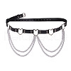 Heart Alloy Curb Chain with Imitation Leather Tassel Waist Chains FS-WGCEF59-01-5