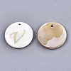 Natural Freshwater Shell Pendants SHEL-N027-04V-1