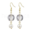 Acrylic Faceted Round Dangle Earrings EJEW-JE05833-1