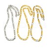 Fashionable 304 Stainless Steel Figaro Chain Necklaces for Men STAS-A028-N020-1