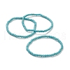 Synthetic Turquoise Beaded Stretch Bracelets BJEW-D446-A-18-1