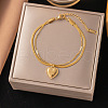 Stainless Steel Alloy Charm Anklets WG33B59-30-1