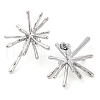 304 Stainless Steel Snowflake Stud Earrings for Women EJEW-U023-03P-3