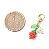 Sunflower Bud Acrylic Glass Seed Beaded Pendant Decorations HJEW-MZ00229-02-3