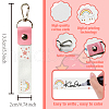 PU Leather & Cotton Name Marker Keychain AJEW-WH0514-011-2