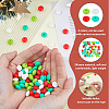 DICOSMETIC 80Pcs 4 Styles Rondelle Food Grade Eco-Friendly Silicone Beads SIL-DC0001-68B-4