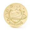 Golden Tone Round Wax Seal Brass Stamp Heads AJEW-Z034-01G-19-2