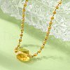 304 Stainless Steel Glass Beads Link Chain Bracelets BJEW-A036-14G-02-4