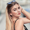 Brass Hoop Earrings Findings Kidney Ear Wires KK-TA0007-10-8