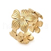 304 Stainless Steel Open Cuff Rings for Women RJEW-U060-01F-G-2