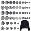 WADORN 50Pcs 5 Style 1-Hole Alloy Shank Buttons BUTT-WR0001-10B-1