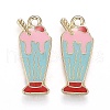 Light Gold Plated Alloy Jewelry Enamel Pendants PALLOY-Z001-27C-1