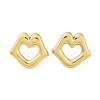 Ion Plating(IP) 304 Stainless Steel Stud Earrings EJEW-K268-11G-4