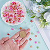 SOFPLATE 360Pcs 6 Colors Two-tone Opaque Acrylic Bead Caps OACR-SP0001-14-3
