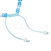 Tortoise Synthetic Turquoise Braided Bead Bracelets for Women BJEW-JB11695-4