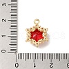 Brass with Cubic Zirconia Pendants KK-G499-15G-04-3