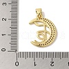 Rack Plating Brass Micro Pave Clear Cubic Zirconia Pendants KK-P267-11F-G-3