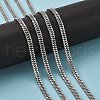 Tarnish Resistant Men's Jewelry Making 304 Stainless Steel Double Link Curb Chains CHS-A003C-1.2mm-5