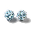 Polymer Clay Rhinestone Beads RGLA-D050-01G-1