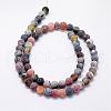 Frosted Natural Agate Beads Strands G-F367-8mm-07-2