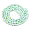 Opaque Solid Color Electroplate Glass Beads Strands X-EGLA-A039-P2mm-L20-3